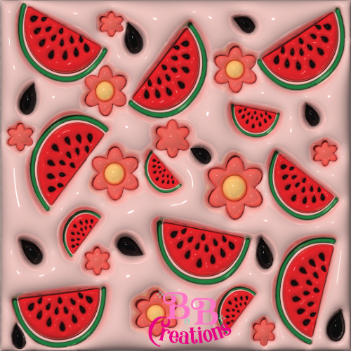 Watermelon flowers 3D Patterned vinyl