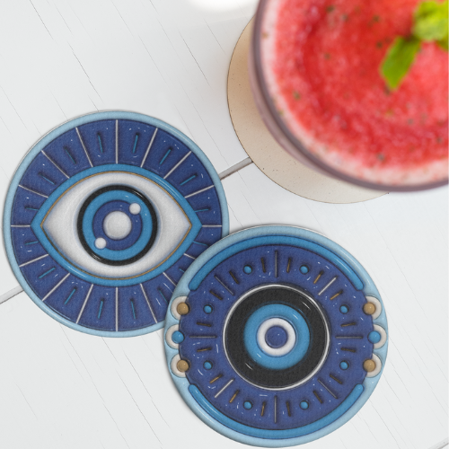 Coasters Puffy sublimation PNG tumblers design, coasters