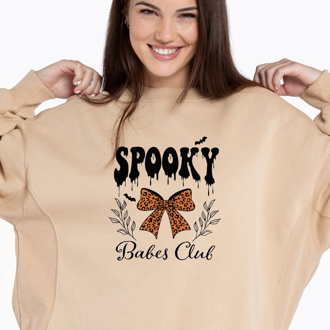 Spooky Babes Club Sweater, Fall vibes, Autum sweater, Spooky girl