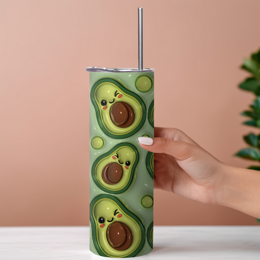 Avocado sublimation Wrap PNG tumbler design,  illustrations, avocado lover, tumbler ideas