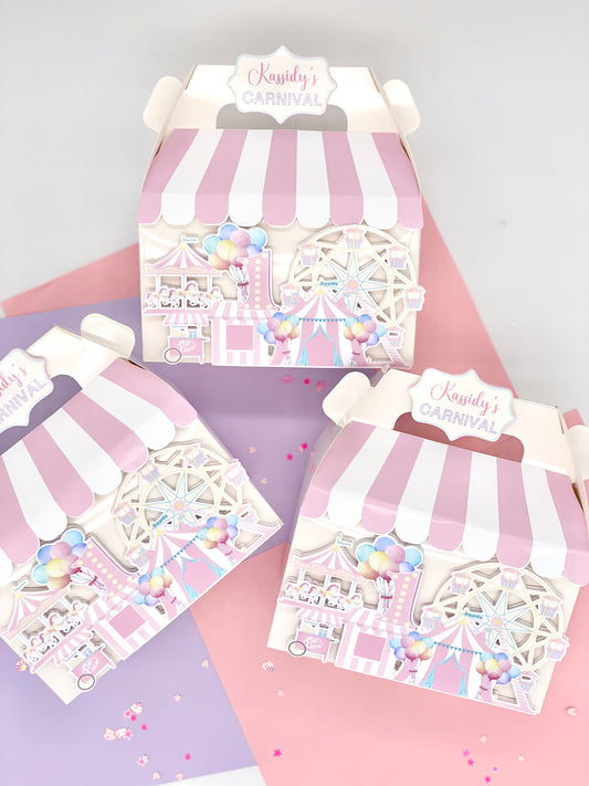 Carnival birthday party, pastel pink, birthday girl, carnival