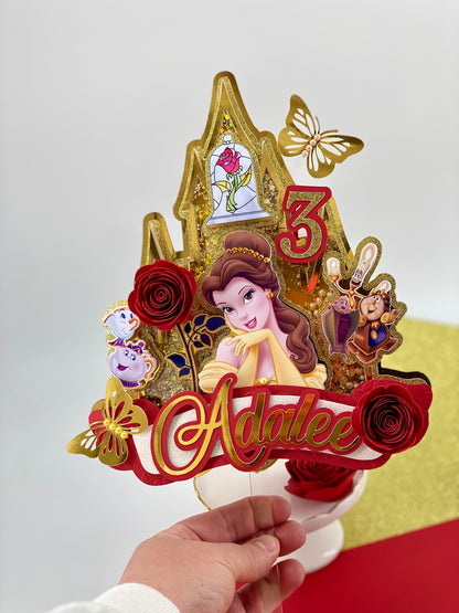 Belle princess luxury cake topper shaker