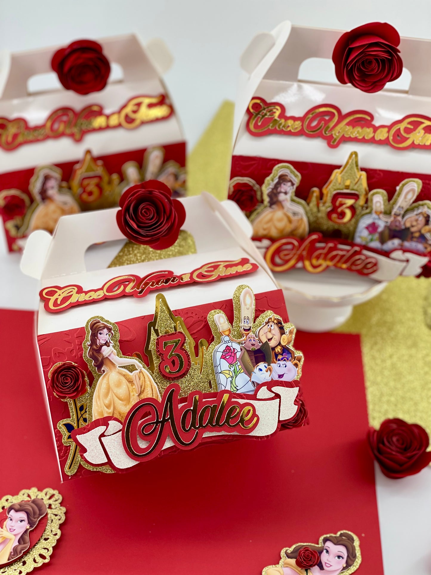 Belle princess favor boxes