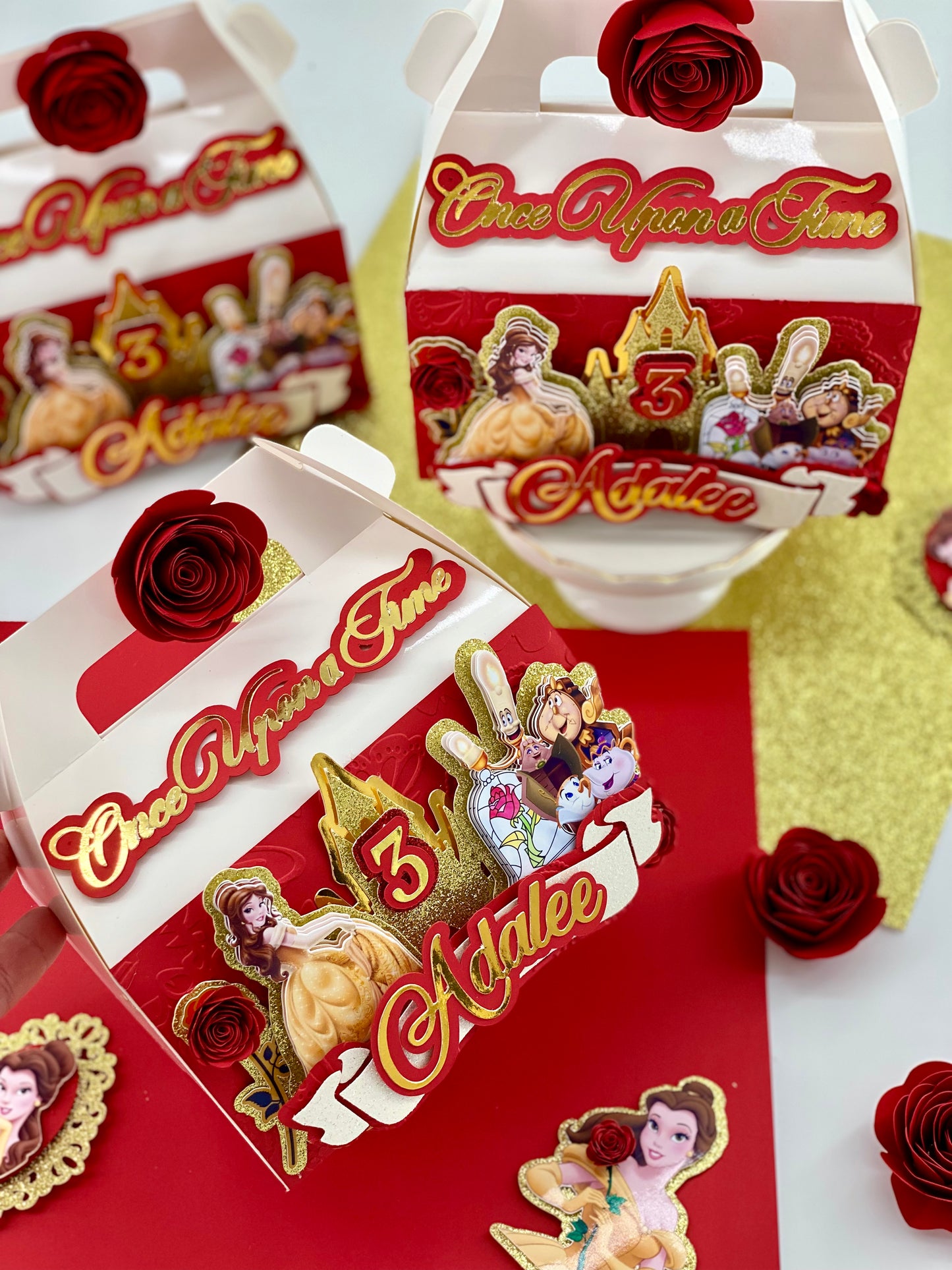 Belle princess favor boxes