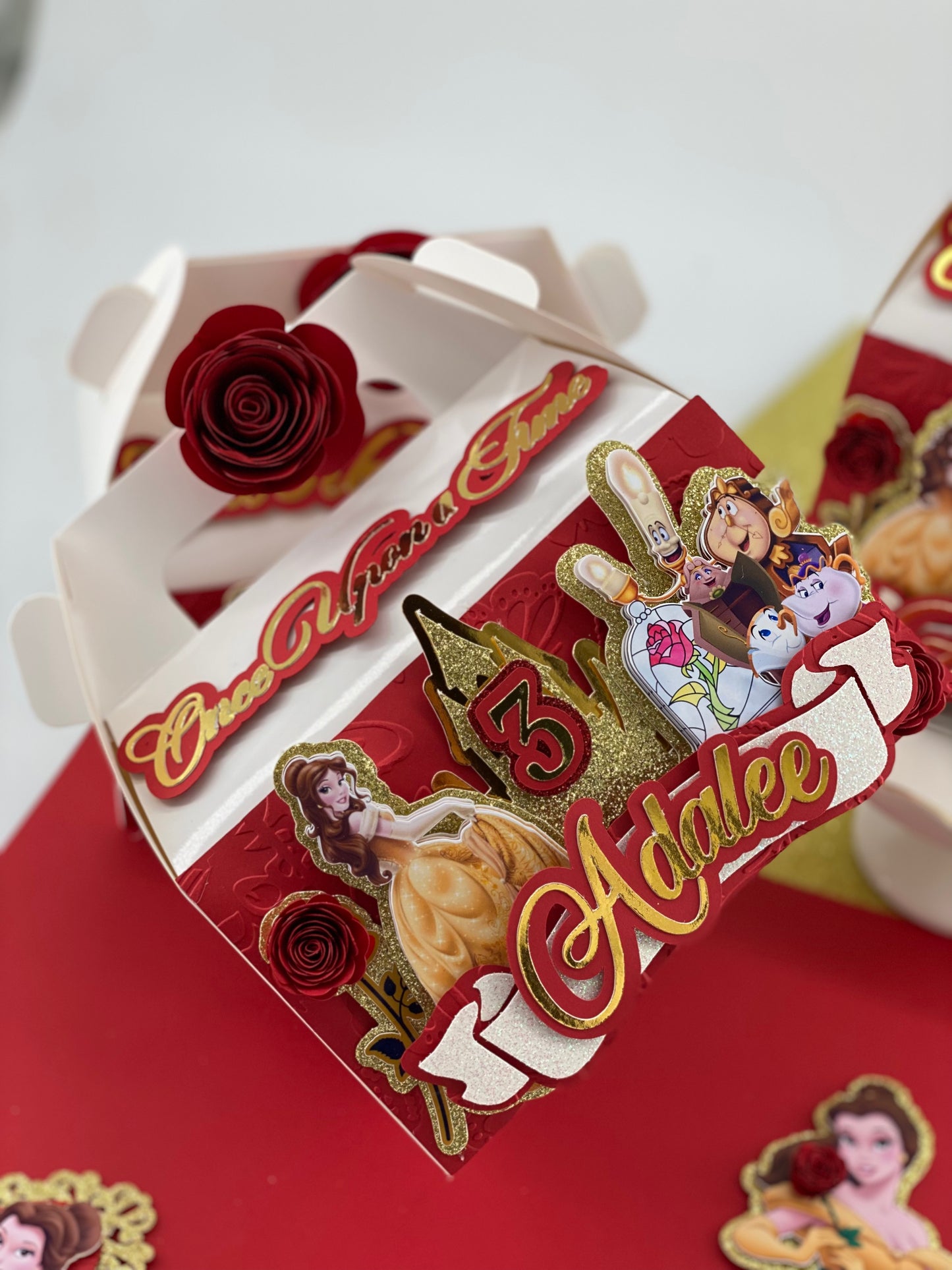 Belle princess favor boxes