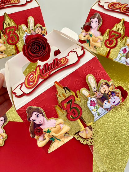 Belle princess favor boxes