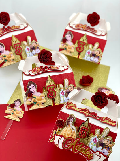 Belle princess favor boxes