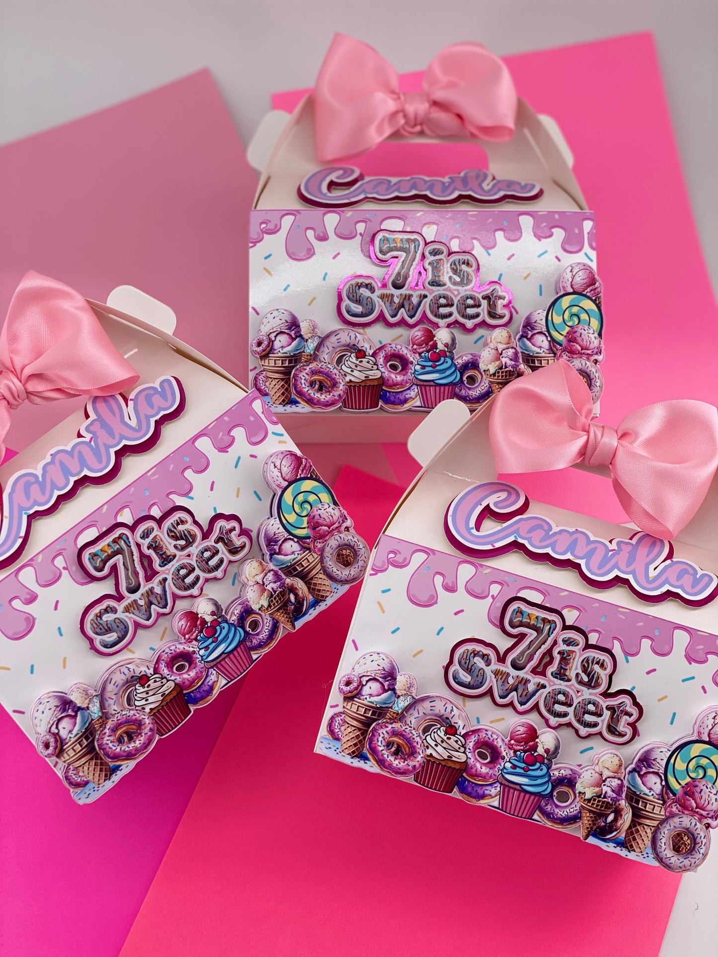 Donuts and Ice cream favor boxes