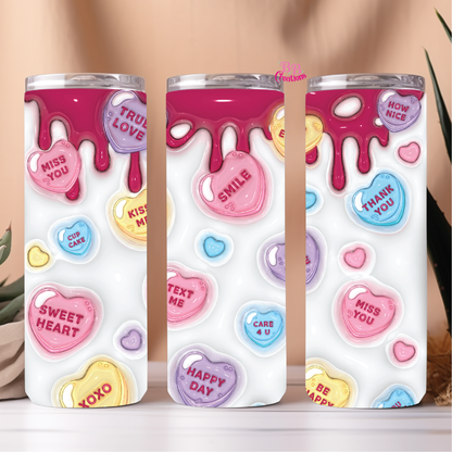Conversation Hearts Puffy Sublimation Png, valentines day , love day