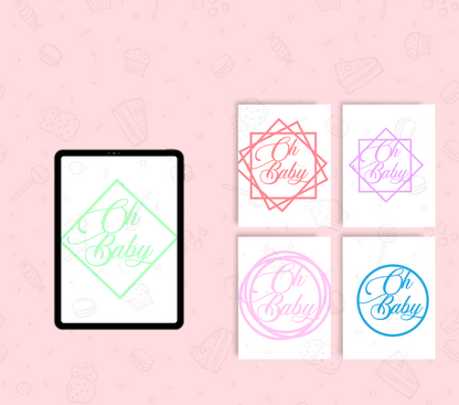 Baby svg bundle, oh baby cake topper svg, baby shower, oh baby, cricut made, silhouette cameo, Cricut designs, print and cut