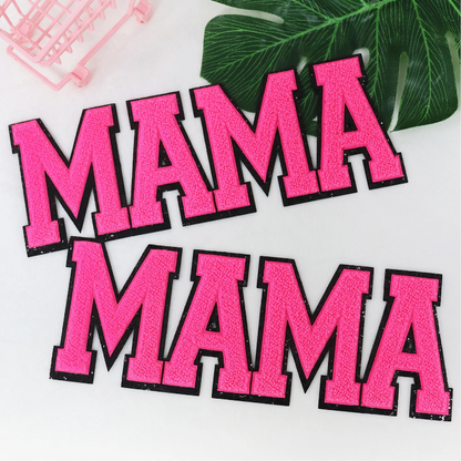 Mama Hot Pink- chenille patch