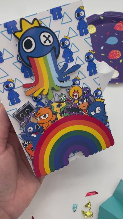 Invitation, Rainbow friends favor, invitation book