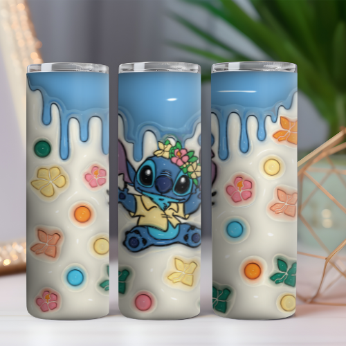 Stitch blue dripping , sublimation wrap png, stitch tumbler, lily and stitch, sublimation design, sublimation ideas, tumbler shop, tumbler cute