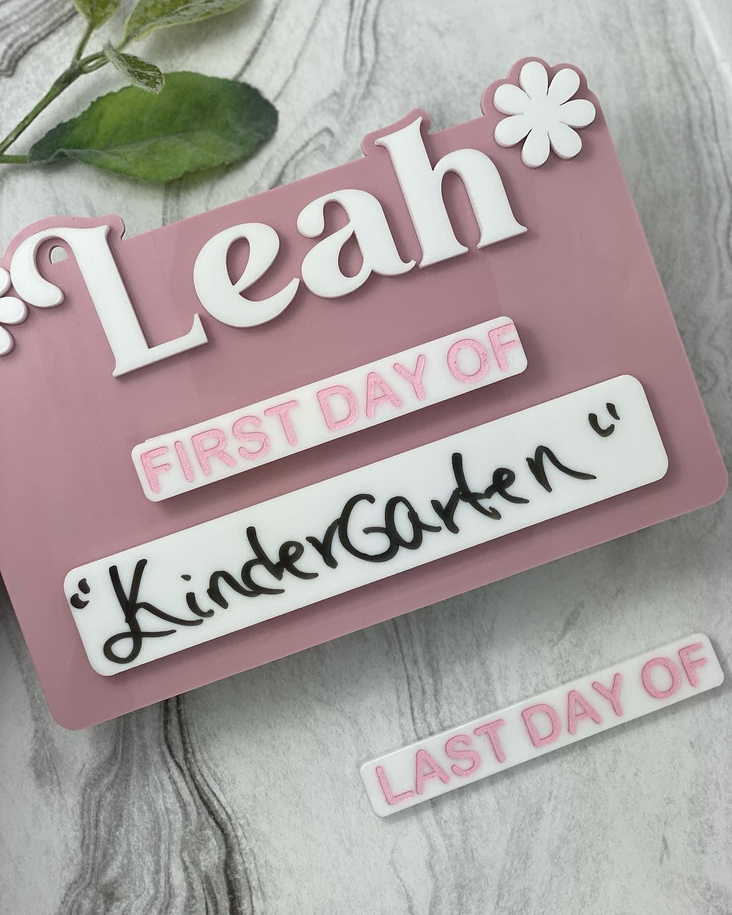Back to school sign, Last day of school, kids pictures, wood sign, acrylic sign, kindergarten boards